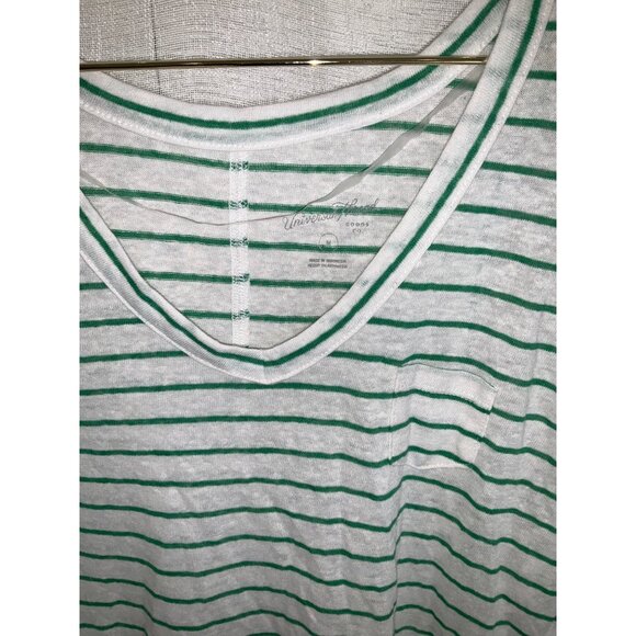 Universal Thread™ Women's Linen Green Stiped Tank top size Medium - Picture 4 of 5